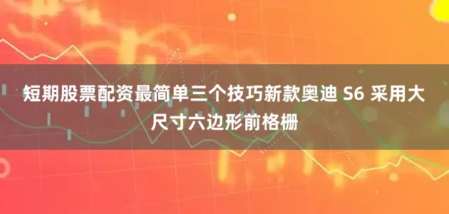 短期股票配资最简单三个技巧新款奥迪 S6 采用大尺寸六边形前格栅